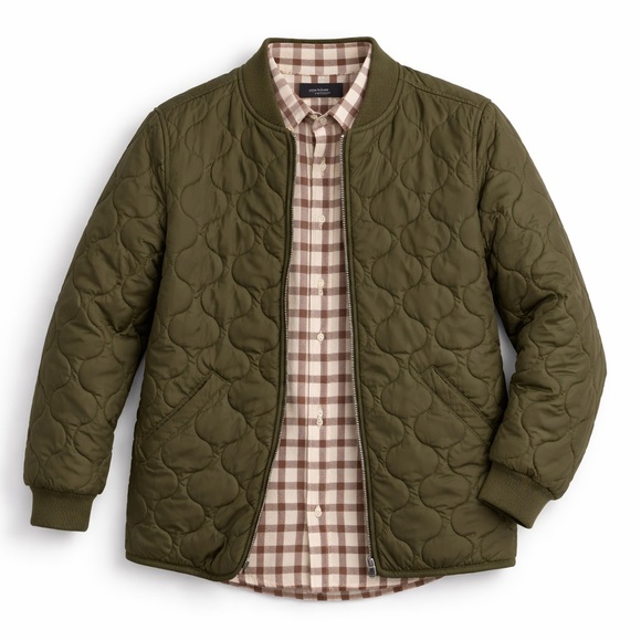 Janie and Jack Boys Size 6 Outfit Bundle Plaid Shirt Velvet Pants Quilted Jacket - Picture 6 of 7